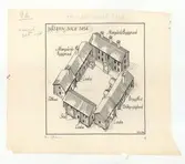 Delsbogården.
Situationsplan (fågelperspektiv).
Näsbyn nr 2 1854.
