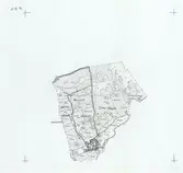 Skånegården på ursprunglig plats.
Karta med åkermark och utmark.
Byn Hög.