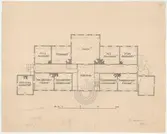 Skogaholms herrgård. Huvudbyggnaden.
Planritning.