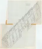 Skånegården. Västra loglängan.
Detaljritning.
Mer text finns.