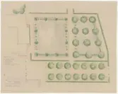Skogaholms herrgård.
Situationsplan.
REV. PLANTERINGSFÖRSLAG.
Skala 1:100