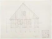 Skånegården. Bostadshuset.
Fasadritning.