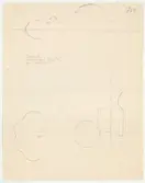 Skogaholms herrgård. Huvudbyggnaden.
Sängknopp av färg (?) trä press (?) sängkammaren.