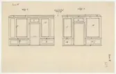 Skogaholms herrgård. Huvudbyggnaden.
Detaljritning.
Rum N. Vägg c. Vägg d.