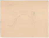 Skogaholms herrgård. Gunilla Bielkes lusthus. Västra paviljongen.
Detaljritning/skiss.
Skärning C-D.
Skala 1:20.