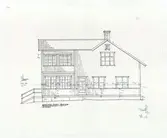 Ordenshuset.
Fasadritning.
Fasad mot öster.