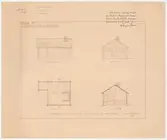 Smedjan.
Planritning.
Sektionsritning.
Fasadritning.