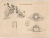 Hazelius grav.
Profilritning.
Förslag till graf för Dr Artur Hazelius å Skansen. 