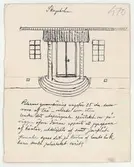 Skogaholms herrgård. Huvudbyggnaden.
Detaljritning.
Otydlig text finns.