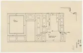 Skogaholms herrgård. Huvudbyggnaden.
Detaljritning.
RUM B. VÄGG d. (SPISPANEL).