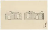 Skogaholms herrgård. Huvudbyggnaden.
Detaljritning.
TIMMER. VÄGG D OCH F.