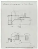 Kronbergs ateljé.
Planritning,
Sektionsritning.