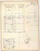 Delsbogården.
Uppmätningsritning.
Sunnanåssängstugan.
Spisen på övervåningen.