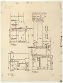 Delsbogården.
Uppmätningsritning.
Edsängsstugan.
Spisen i rum D.