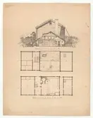 Kyrkhultsstugan.
Fasadritning.
Planritning.