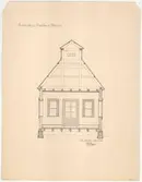 Swedenborgs lusthus.
Fasadritning.
