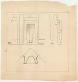 Skomakarverkstaden.
Sektionsritning.
Spis.