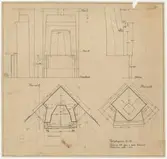 Skomakarverkstaden.
Profilritning.
Ritning till spis.