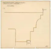 Hazeliushuset.
Uppmätningsritning.
Profil av list å takkupa.