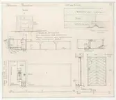 Apoteket/Petissan.
Profilritning.
Pannrum, Petissan.
Detalj av dörr.