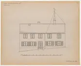 Guldsmedshuset.
Fasadritning.
Gatufasad.