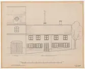 Guldsmedshuset.
Fasadritning.
Gatufasad.