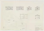 Bagarstugan.
Planritning.
Fasadritning.
Sektionsritning,
Situationsplan.