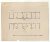 Delsbogården.
Planritning.
Bottenplan.
Överplan.