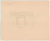 Skogaholms herrgård. Gunilla Bielkes lusthus. Västra paviljongen.
Fasadritning.
VÄGG E-F.
Källarens fasad mot norr.
Skala 1:20