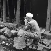 Erik Karlsson fotograferar vid Hultet