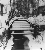 Söderhamnsån uppströms Tullgatsbron. Foto i januari 1960.
