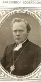Porträtt av Nathan Söderblom från ett tidningsurklipp där de hyllar honom på hans 50-årsdag, 1916.