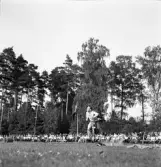 Idrottstävlingar på Värendsvallen, 1944.
Spjutkastning för herrar.