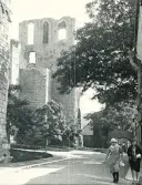 Visby innerstad med, sannolikt Sankta Karins-ruin, belägen vid Stora torget i Visby, Gotland 1927.
