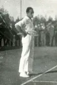 Davis-cup matchen Frankrike - Sverige med Henri Cochet i Stockholm 1926.