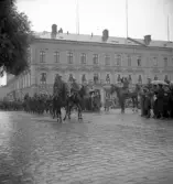 MILITÄRPARAD PÅ RÅDHUSTORGET. 
9 september 1940.