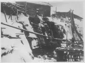 Dammen byggs 1897- Vy över dammbygget