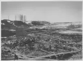 Dammen byggs 1897- Vy över dammbygget