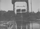 Kvarnsvedens pappersbruk (D817) Täkten, timmerupplag och flottning.