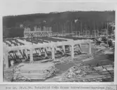 Kvarnsvedens pappersbruk. N:o 14.  28.6.38. Totalbild från 8:ans bakvattenanläggnings tak. D3352.