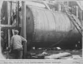 Kvarnsvedens pappersbruk. N:o 24.  24.8.38. 1:a barktrumman under montage. D3362.