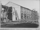 Kvarnsvedens pappersbruk. N:o 29.  14.9.38. Exteriör. Murarställningarna nedtagas . D3367.