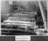 Kvarnsvedens pappersbruk. Kapbord för ved till sliperiet.  B661