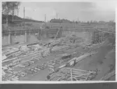 Kvarnsvedens pappersbruk, C 6366.  12-5-1930. Vy över bygget.