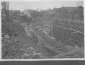 Kvarnsvedens pappersbruk, C 6366.  12-5-1930. Vy över bygget.