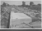 Kvarnsvedens pappersbruk, C 6394  21-6-1930. Vy över bygget. golvet gjutet.