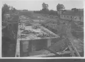 Kvarnsvedens pappersbruk, C 6395  7-7-1930. Vy över bygget. golvet gjutet.