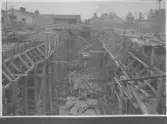 Kvarnsvedens pappersbruk, C 6401  7-7-1930. Vy över bygget.