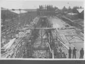 Kvarnsvedens pappersbruk, C 6411  21-7-1930. Vy över bygget.