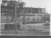 Kvarnsvedens pappersbruk, C 6430  18-8-1930. Vy över bygget.